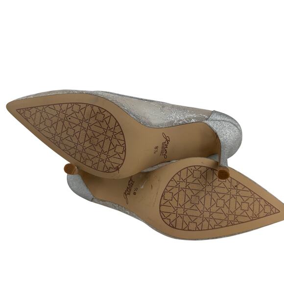 JEWEL BADGLEY MISCHKA GIA LACE EVENING PUMPS IN SILVER NWOB WOMEN'S‎ SIZE 8.5 - Picture 10 of 13